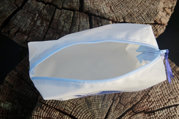 Segeltuch Kosmetiktasche eckig mit Boot